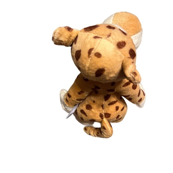 SKM Enterprises Inc Leopard Kids 13" White Beige Brown Standing Plush Cuddly - Picture 4 of 8